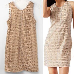 Tommy Bahama Palm A Dora Sheath Dress Island Key Brown Sugar Cream Size Large